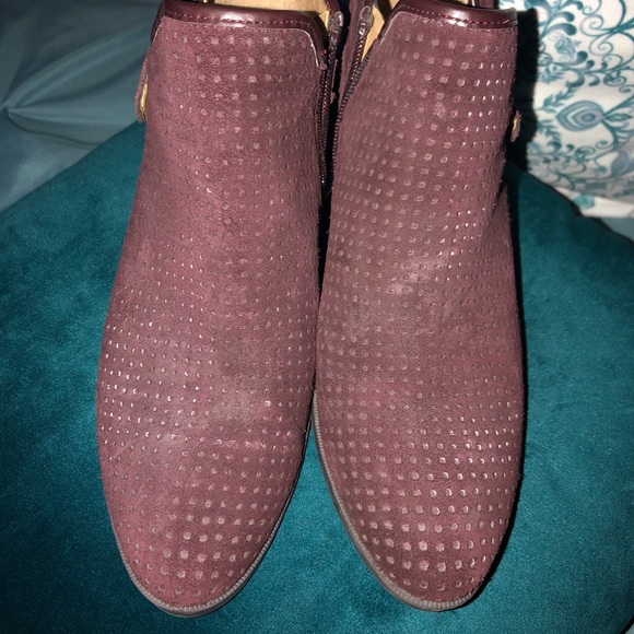 Franco Sarto Dakota Booties Aubergine Plum 9.5 - Picture 7 of 8
